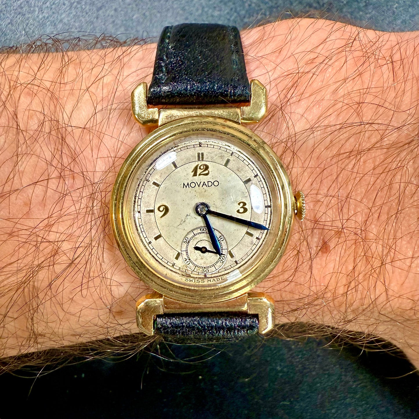 Movado Vintage – Calibre Manufacture 150MN – Boîtier Or 9K – Années 1950