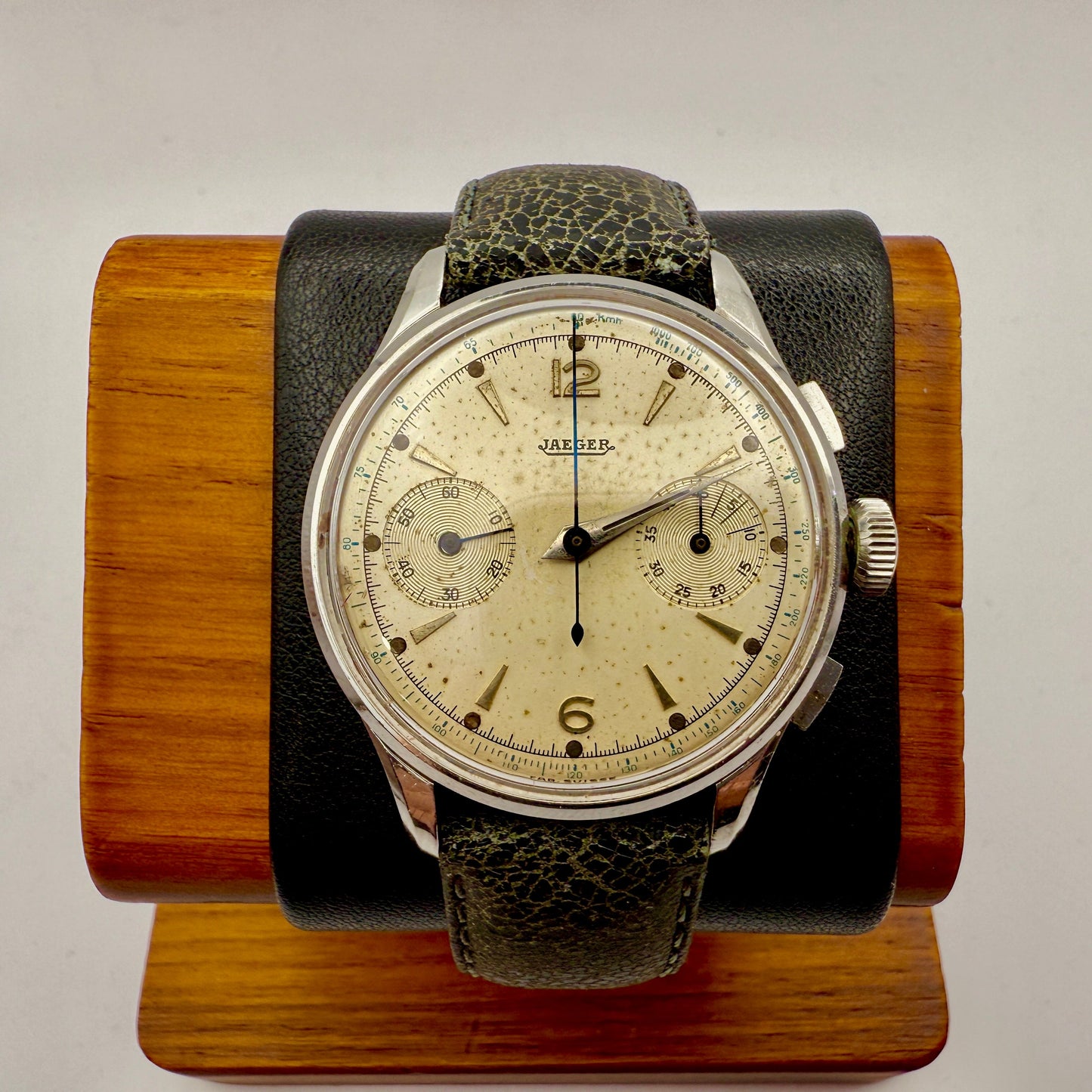 Chronographe Jaeger Vintage – Réf. 2633 – Calibre Valjoux 23 – Acier Inoxydable