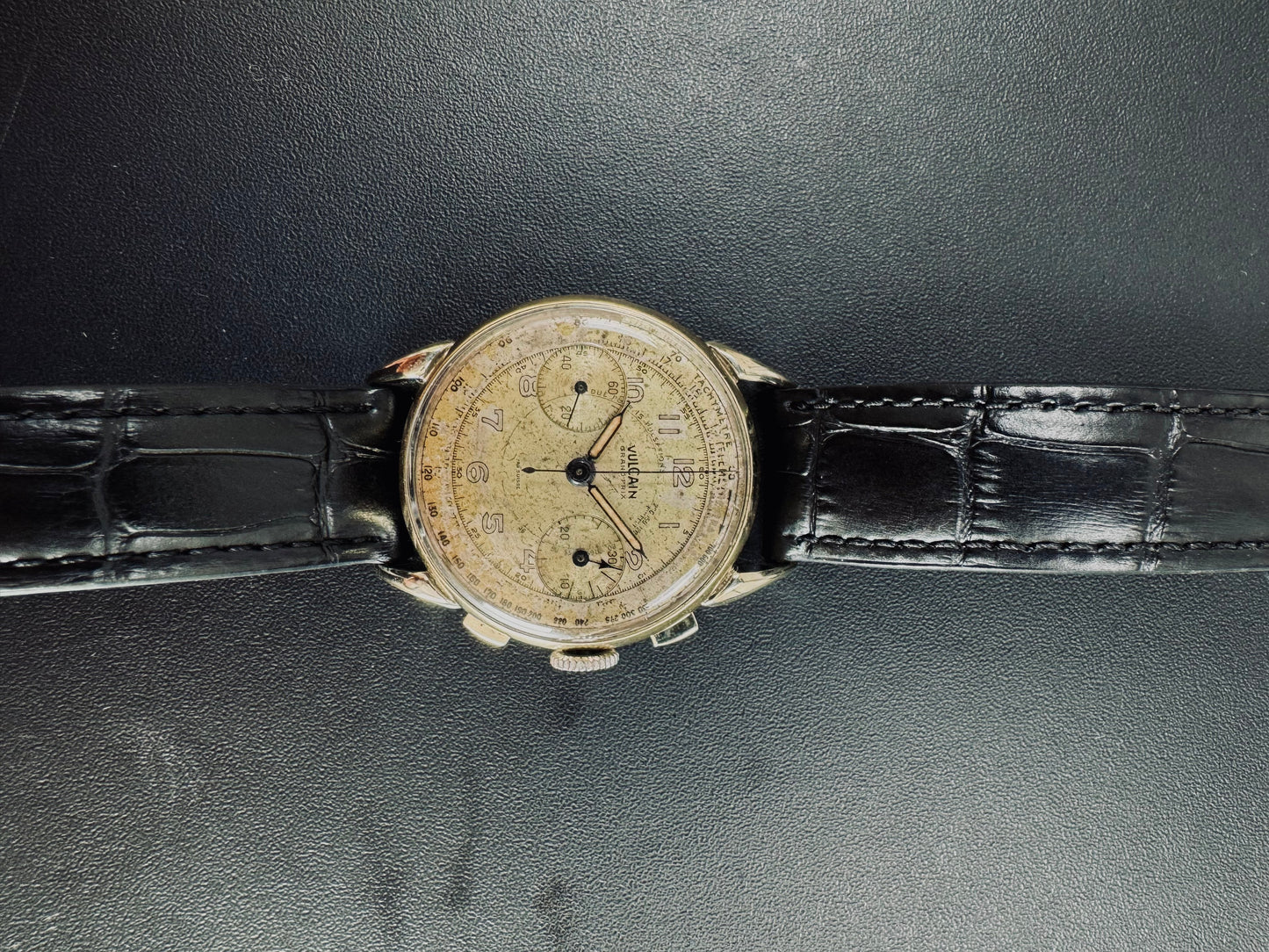 Vulcain Chronographe – Ultra Rare – Calibre Valjoux 22 – Acier Inoxydable – 36 mm