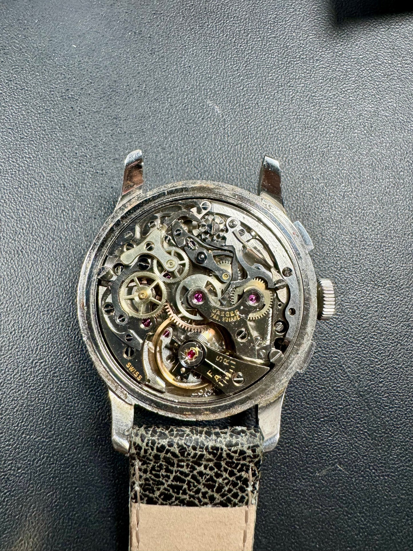 Chronographe Jaeger Vintage – Réf. 2633 – Calibre Valjoux 23 – Acier Inoxydable