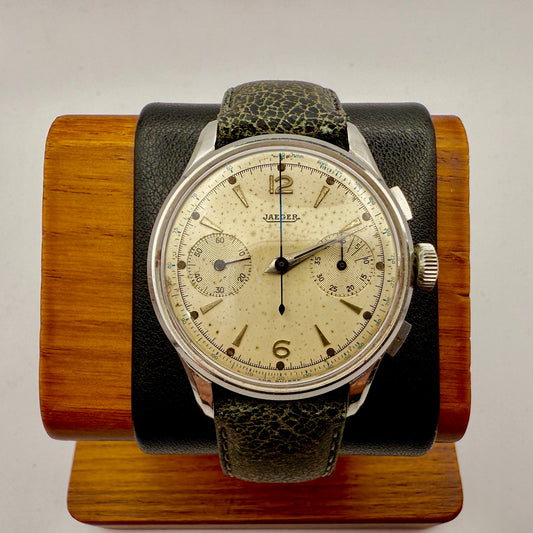 Chronographe Jaeger Vintage – Réf. 2633 – Calibre Valjoux 23 – Acier Inoxydable