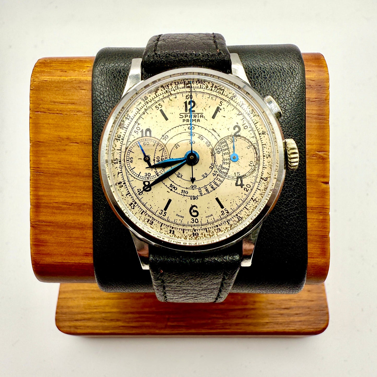Sparta Prima Chronographe Monopoussoir – Calibre Landeron 13 – Années 1940 – Rare et Authentique