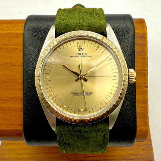 Rolex Oyster Perpetual 34 Zephyr Or/Acier 1038 RARE 1967