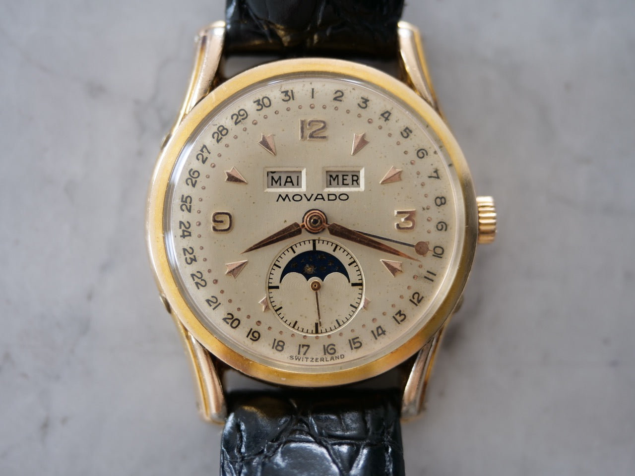 Movado Celestograf – Triple Calendrier & Phase de Lune – Calibre 473 – Années 1950