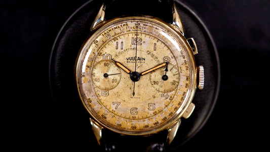 Vulcain Chronographe – Ultra Rare – Calibre Valjoux 22 – Acier Inoxydable – 36 mm