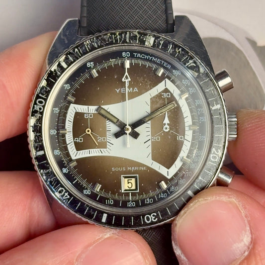 Yema Tomahawk – Chronographe vintage Valjoux 7734
